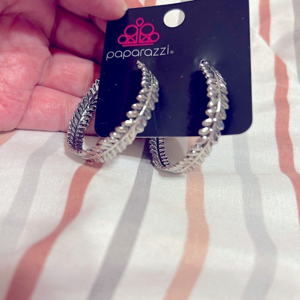 NWT Paparazzi Silver Hoop Earrings